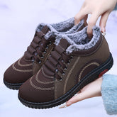 Women's Winter Fleece-lined Warm Non-slip Soft-soled Cotton Shoes