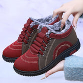 Women's Winter Fleece-lined Warm Non-slip Soft-soled Cotton Shoes