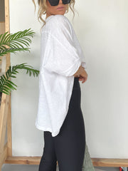 Women's Solid Colour Loose Round Neck Oversized T-Shirt