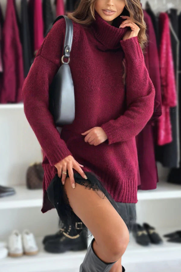 High Neck Loose Fit Sweater
